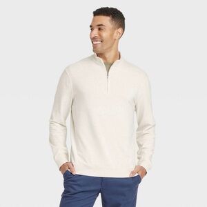 💫 Goodfellow & Co Men's Oatmeal Zip-Up Sweater Size Medium